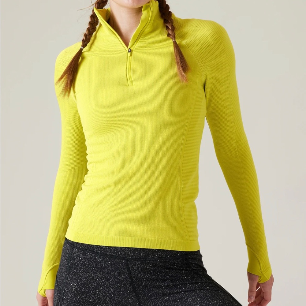 Athleta Tech Half Zip Pullover Spandex/Nylon - image 1